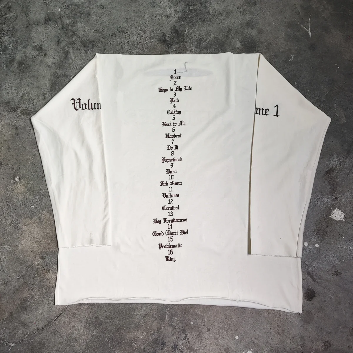 Kanye Long Sleeve Tee – Beige T-Shirt - Image 2