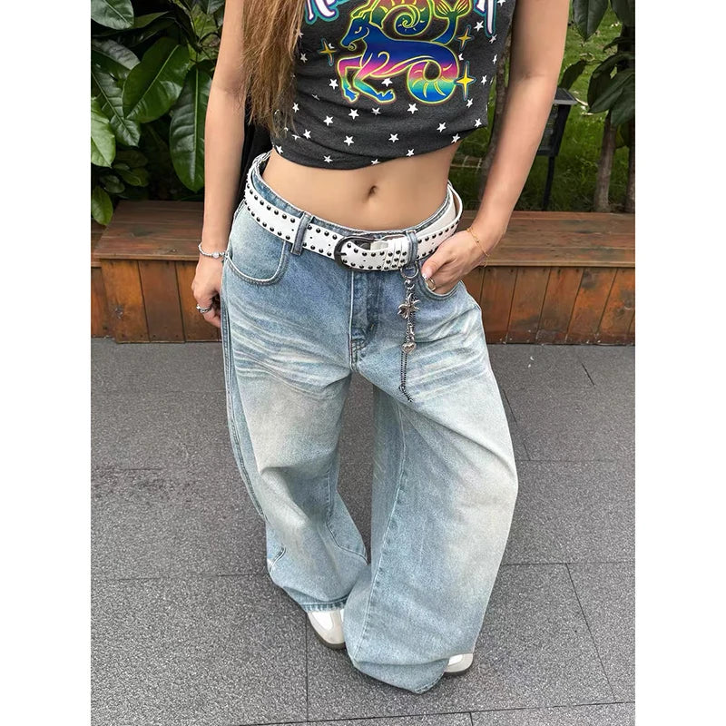 Straight Baggy Denim Trousers – Blue Jeans - Image 5